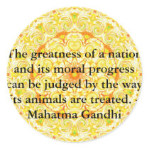 animal rights quote - Mahatma Gandhi stickers by spiritcircle animal rights quote - Mahatma Gandhi stickers