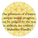 animal rights quote - Mahatma Gandhi stickers