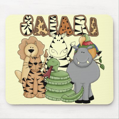 Animal Safari Mouse Mats by toddlersplace