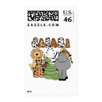 Animal Safari Postage Stamp