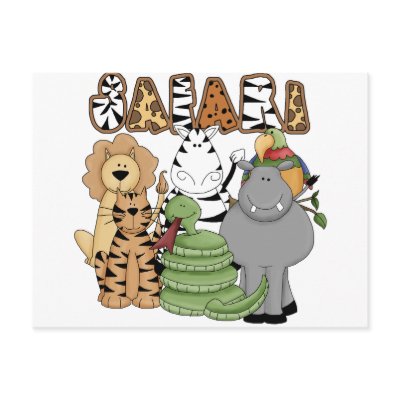 Animal Safari Post Card by toddlersplace