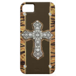 Animal Skin Rhinestones & a Cross IPHONE4 CASE iPhone 5 Case
