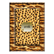 Animal Skins Glamour Birthday Party Personalized Invitations