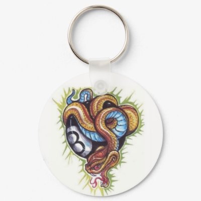 animal snake 8ball tattoo key chains by tattoostyle. reptile 8ball