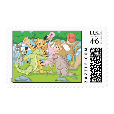 Animal Teamwork Postage by graphicdesigner