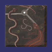 "Animal Tracks" Australian Aboriginal Art Magnets magnets