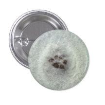 Animal tracks in the snow pinback button