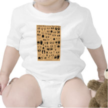 Animal Tracks Pawprints Poster Bodysuit