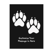 Animal tracks post card