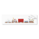 Animal Train Long Bumper Sticker