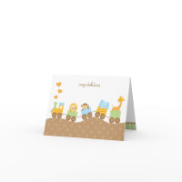 Animal Train Note Cards card