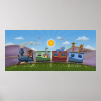 Animal Train Poster