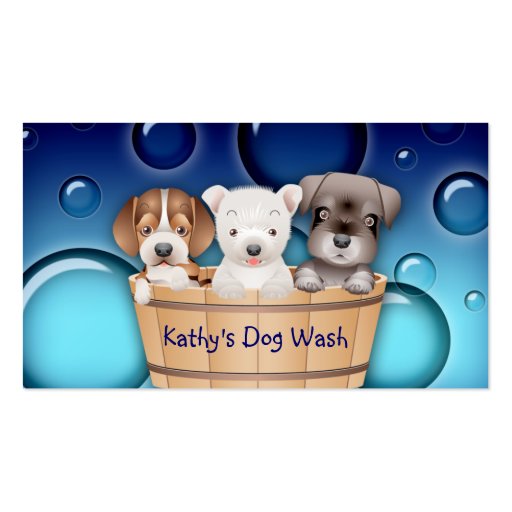Animal Veterinarian Business Card Dogs Bucket (front side)