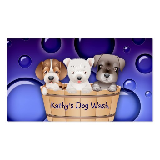 Animal Veterinarian Business Card Dogs Bucket peri (front side)