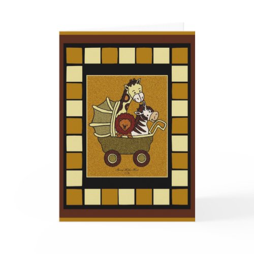 Animal Walk 4 - Baby Shower Invitation card