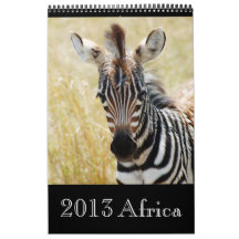 Animal wild Africa 2013 (ANY YEAR) Wall Calendars