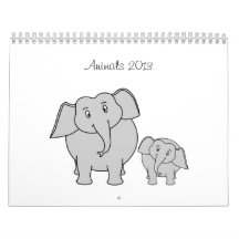Animales 2013. Animales lindos del dibujo animado Calendarios
