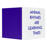 ANIMALRHYMES   ARELEARNING     TIMES binders
