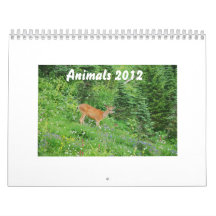 Animals 2012 wall calendar