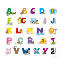 Animals-Alphabet poster posters