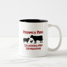 Animals are Delicious and Nutritious Mugs