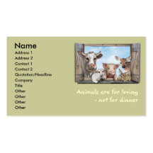 Animals are for loving business card templates