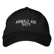 animals are tasty baseball cap