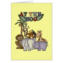 Animals at the Zoo Tshirts and Gifts Card