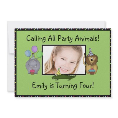 Animals Birthday Party Invitation by eventfulcards