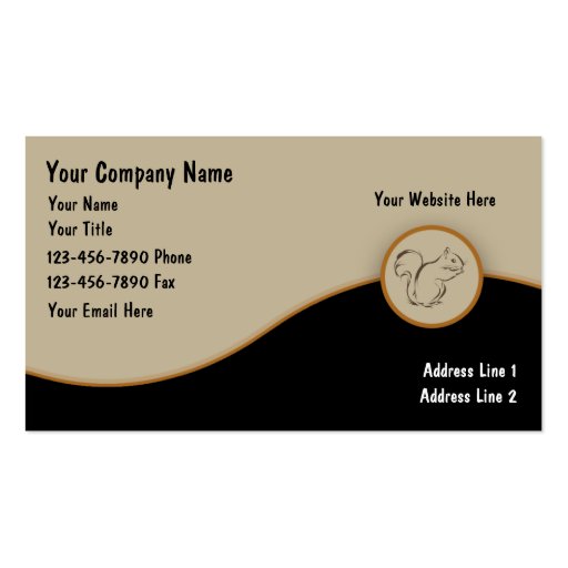 Animals Business Cards (front side)
