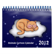 Animals Cartoon 2012 Calendar