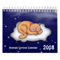 Animals Cartoon Calendar 2008/2009