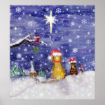 Animal's Christmas Print