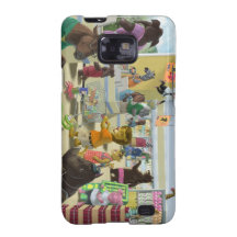 animals doing their shopping at a supermarket samsung galaxy SII cover