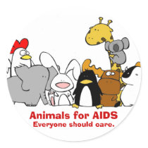 Animals for AIDS Stickers by henry_tsai Animals for AIDS Stickers