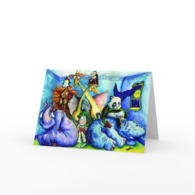 animals in the bedroom card by Sneaky_P_Illustratio