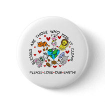 Animals Love Our Earth buttons