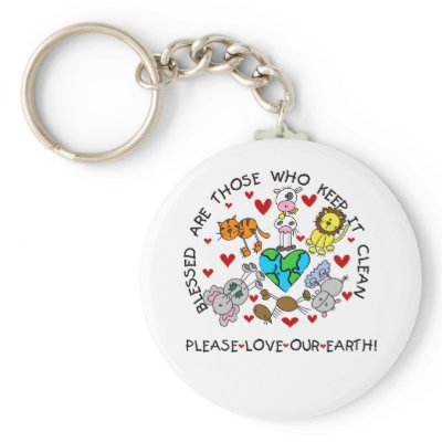 Animals Love Our Earth Keychains by peace_environment