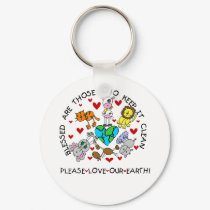 Animals Love Our Earth keychains
