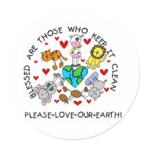 Animals Love Our Earth stickers