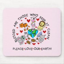 Animals Love Our Earth T-shirts and Gifts Mousepad