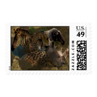 Animals of Africa Wildlife Postage Stamp