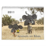 Animals on Bikes 2011 Calendar Elephant