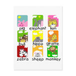Animals on Parade Postcard