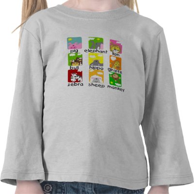 Animals on Parade Tshirts and Gifts by toddlersplace