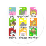 Animals on Parade Tshirts and Gifts Round Sticker