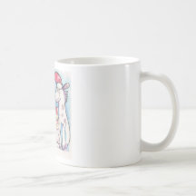 Animals posing as reindeers coffee mug