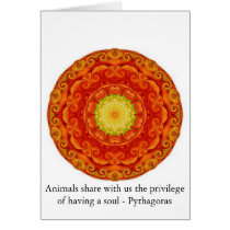 Animals share with us the privilege of having..... cards