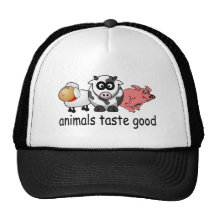 Animals Taste Good - Funny Meat Eaters Design Trucker Hats