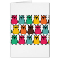 Animals Wild  Owl Birds  Happy & Colorful Nature Card